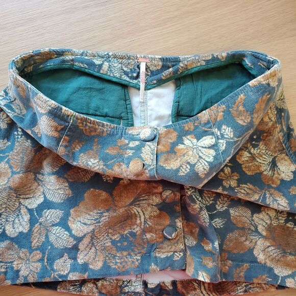 Free People Green Floral Micro Mini Skirt - Picture 9 of 11